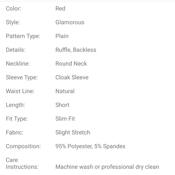 Vestido color rojo - Picture 2 of 3